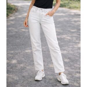 Athleta sculptex light wash straight leg jeans size 0